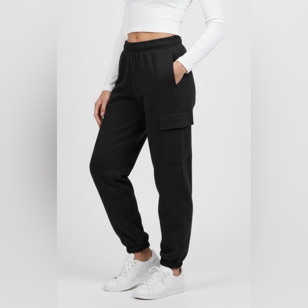 Tuff Athletics Women's  Cargo Jogger With Side Pockets Black NWOT